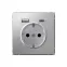 ARTGALLERY розетка 16А с 2 USB A+C, 5В/2,4А/3,0А, 2х5В/1,5А, механизм, алюминий