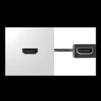                  Модуль с адаптером, проходной HDMI мама/мама, белый, 400
               