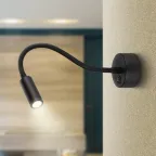 Светильник настенный бра WL 33 BK 3Вт IP20 черный | Б0056391 | ЭРА