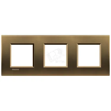 LivingLight Рамка прямоугольная 3 поста Бронза
