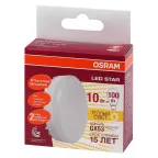 Лампа светодиодная LED 10Вт GX53 2700К 1000лм таблетка 230V FR GX (замена 100Вт) OSRAM