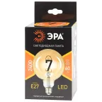 Лампа светодиодная филаментная F-LED G95-7W-824-E27 spiral gold (филамент, шар спир зол, 7Вт, тепл, E27) (20/560)