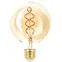 Лампа светодиодная филаментная F-LED G95-7W-824-E27 spiral gold (филамент, шар спир зол, 7Вт, тепл, E27) (20/560)