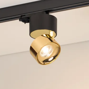Светильник светодиодный трековый SP-PLURIO-TRACK-4TR-R77-9W Warm3000 (BK-BRS, 36 deg, 230V) (ARL, IP20 Металл, 3 года)