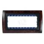                  Рамка с суппортом на 5 узких модулей, S82C, орех - графит
               