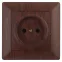 Розетка 2P, 16А-250В, СУ, Solo, венге, 4-201-10