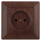 Розетка 2P, 16А-250В, СУ, Solo, венге, 4-201-10