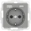 ATLASDESIGN РОЗЕТКА 16А c 2 USB A+C, 5В/2,4А/3,0А, 2х5В/1,5А, механизм, СТАЛЬ