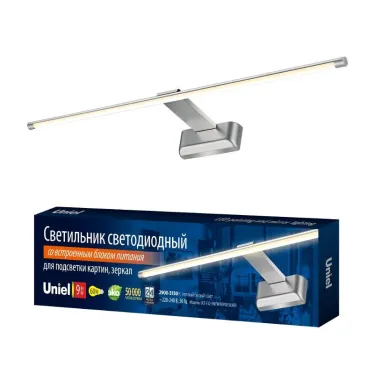 Светильник светодиодный для подсветки картин и зеркал ULT-F32-9W/WW IP20 SILVER 220V 680 Lm 3000К алюминий/серебро | UL-00001058 | Uniel
