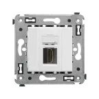 Avanti HDMI розетка одинарная в стену тип А-А Белое облако