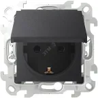 Розетка 2К+З IP44 Push@Go, графит