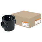                  Коробка установочная 68х62 стыковочные узлы, черная с саморезами | SQ1402-1105 | TDM
               