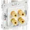 SKANDY Аудиорозетка 4-местная SK-A01W арктический белый IEK