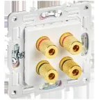 SKANDY Аудиорозетка 4-местная SK-A01W арктический белый IEK
