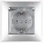 Розетка 2Р+Е Schuko со шторками с крышкой IP44 16А 250В винтовой зажим алюминий