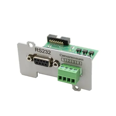 Плата расширения интерфейсов IC-RS232/Dry contacts для инверторных стабилизаторов от 6000 ВА, однофазных ИБП от 1000 до 10000 ВА