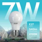 Лампа светодиодная LED 7 Вт 540 лм 4100К А60 груша нейтральный E27 AC 220В Elementary Gauss