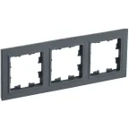                  BRITE Рамка 3 поста РУ-3-БрГ графит
               