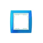                  Рамка на 4 поста, S82, синий полупрозрачный - белый
               