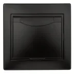 Розетка 2P+E Schuko с крышкой, 16А-250В, IP20, СУ,антрацит 1-203-05 Intro