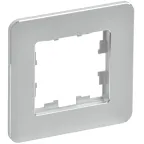                  BRITE Рамка 1 пост РУ-1-1-Бр металл алюминий RE IEK
               