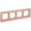 BRITE Рамка 4 поста РУ-4-2-Бр стекло дым. RE IEK
