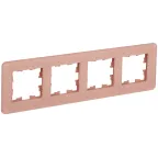 BRITE Рамка 4 поста РУ-4-2-Бр стекло дым. RE IEK