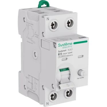 Авт. выкл. диф. тока (АВДТ) 1P+N B 13A 6kA 30мА Тип-AC 230В Systeme9