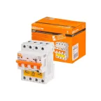                  Выключатель автоматический диффренциального тока АД4P 4Р С80 30-100-300мА 6кА тип АС | SQ0204-0636 | TDM
               