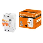                  Выключатель автоматический дифференциального тока АД12 2P, C32, 100мА, 4,5кА, тип АС, 3 мод, | SQ0204-0115 | TDM
               