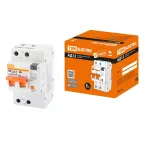                  Выключатель автоматический дифференциального тока АД12 2P, C63, 300мА, 4,5кА, тип АС, 3 мод, | SQ0204-0125 | TDM
               