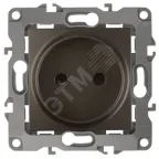 Розетка 2P, 16A-250В, Эра12, бронза, 12-2105-13