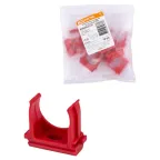                  Крепеж-клипса для трубы ПНД 25 мм (10 шт.) красная | SQ0405-0143 | TDM
               