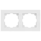                  Рамка для розеток и выключателей Intro Accent 6-502-01М на 2 поста, СУ, белый матовый
               