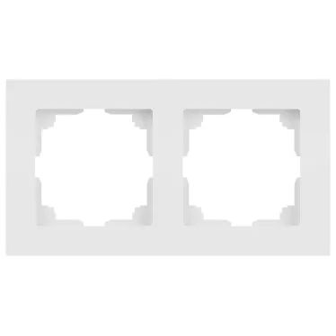 Рамка для розеток и выключателей Intro Accent 6-502-01М на 2 поста, СУ, белый матовый