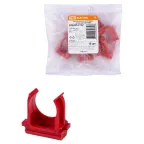                  Крепеж-клипса для трубы ПНД 20 мм (10 шт.) красная | SQ0405-0142 | TDM
               