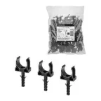                  Крепеж-клипса для трубы 20 мм с дюбелем (100 шт.) черная  | SQ0405-0192 | TDM
               