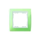                  Рамка на 4 поста, S82, пастель зеленая - белый
               