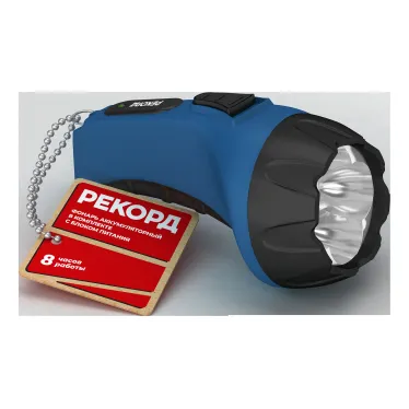 Фонарь аккумуляторный светодиодный РЕКОРД РМ-0104 Blue