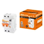                  Выключатель автоматический дифференциального тока АД12 2Р 10А 10мА | SQ0204-0102 | TDM
               