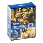                  Гирлянда светодиодная на батарейках 2AA (не в/к) Роса 5м 50 светодиодов Фиолетовый свет Провод медный ULD-S0500-050/SCB/2AA PURPLE IP20 DEW
               