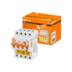                  Выключатель автоматический диффренциального тока АД4P 4Р С50 30-100-300мА 6кА тип АС | SQ0204-0634 | TDM
               