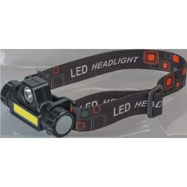 Фонарь светодиодный NPT-H25-ACCU 5Вт CREE LED+3Вт COB LED аккумуляторный налобный