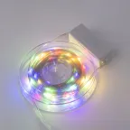                  Гирлянда светодиодная Полоса 10м 100 светодиодов Разноцветный свет Провод прозрачный ULD-S1000-100/DTA MULTI IP20 DEW BAND ТМ Uniel
               