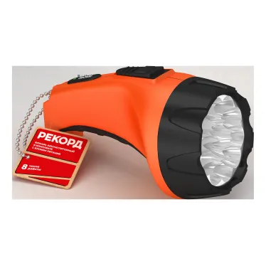 Фонарь аккумуляторный светодиодный РЕКОРД РМ-0115 Orange