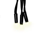                  Бахрома светодиодная с эффектом мерцания 3м Соединяемая 200 светодиодов Теплый белый свет Провод черный ULD-B3010-200/TBK WARM WHITE IP67 TM Uniel
               