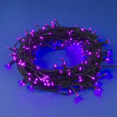 Гирлянда светодиодная 20м 200 светодиодов ULD-S2000-200/DGA PINK IP20 Розовый свет Провод зеленый