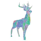                  Светильник декоративный Олень 500 светодиодов Белый свет Цвет корпуса радужный TM Uniel ULD-R501 220V DEER
               