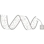 Гирлянда светодиодная Лента на батарейках 3AA (не в/к) 10м 100 светодиодов ULD-S1000-100/SCB/3AA WHITE IP20 RIBBON Белый свет Провод медный