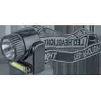                 Фонарь светодиодный NPT-H20-ACCU налобный 1COB LED 3Вт+1LED 3Вт Lead-acid 0,5 Ач
               